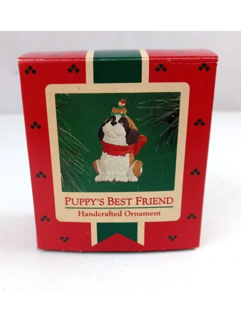 Vintage 1986 Hallmark Keepsake Ornament Puppy's Best Friend In Original Box